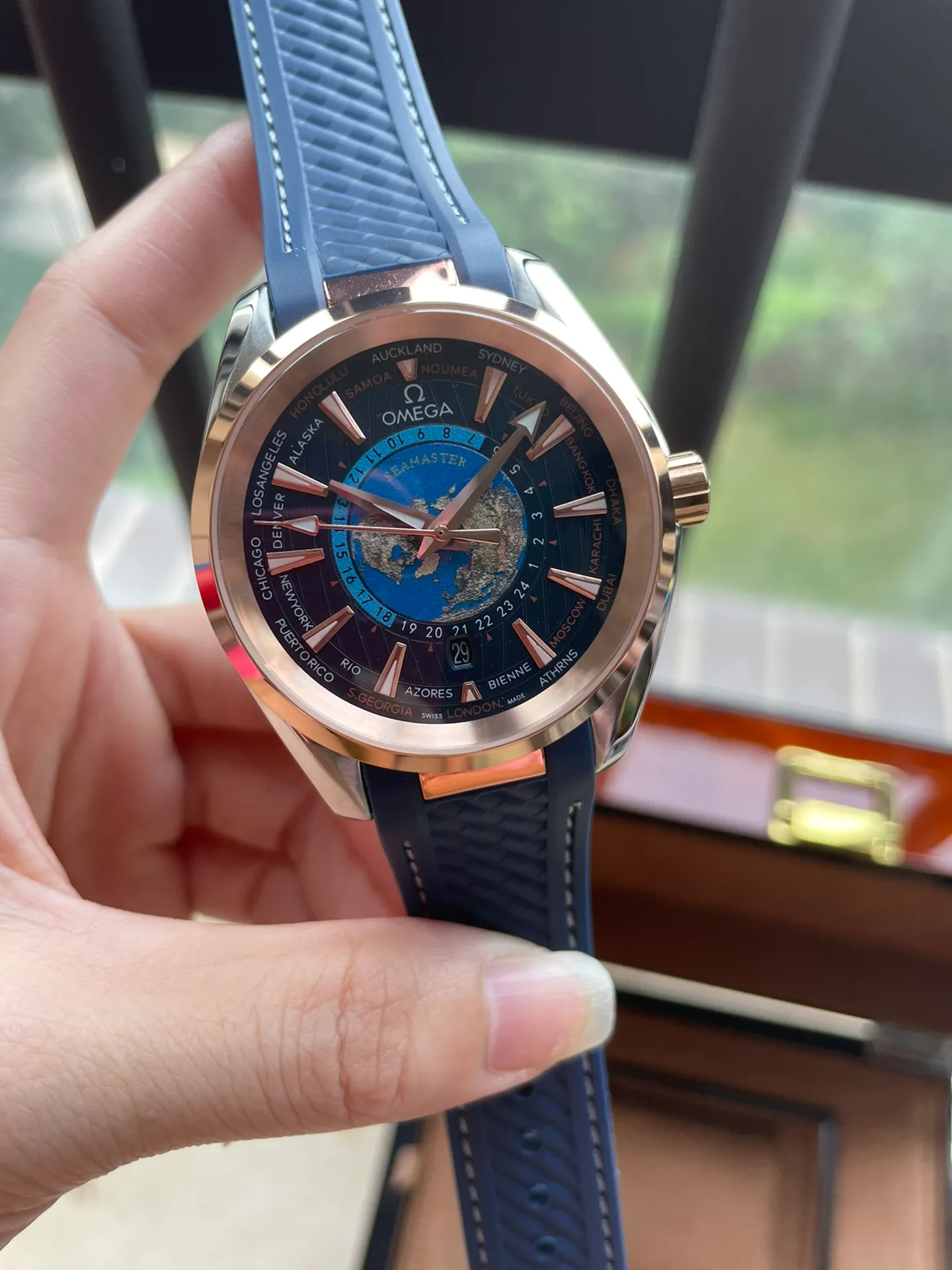【High-end replica】💰1160! OMEGA-Omega Seamaster Series AQUA TEERA 150m 150m watch has a diameter of 41.5 mm (Earth surface - calendar display) 316L stainless steel original case (big factory case) original three-dimensional hour ding super luminous cowhide strap, rubber strap/316L stainless steel strap original buckle see-through fully automatic mechanical movement. Hot-selling items[strong]