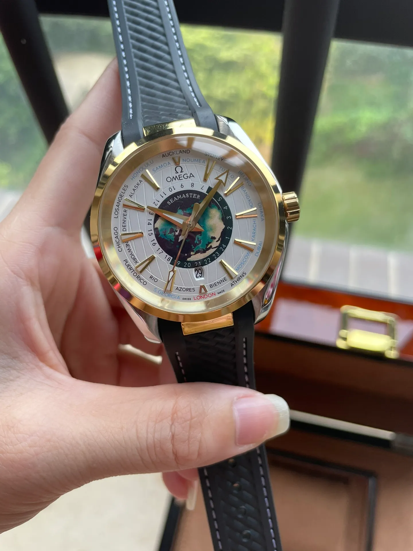 【High-end replica】💰1160! OMEGA-Omega Seamaster Series AQUA TEERA 150m 150m watch has a diameter of 41.5 mm (Earth surface - calendar display) 316L stainless steel original case (big factory case) original three-dimensional hour ding super luminous cowhide strap, rubber strap/316L stainless steel strap original buckle see-through fully automatic mechanical movement. Hot-selling items[strong]
