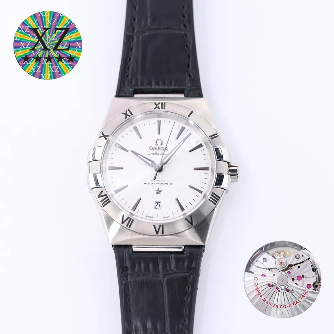 【Top Replica】💰3440! OMEGA fifth generation constellation series! The most suitable size for Asian constellation watches is 39mm 41mm 1⃣️The bezel is upgraded, and the Roman numerals are adjusted to the direction of the wearer, making it easier for the wearer to read time information just like the original; 2⃣️Half-moon section, the adjusted claw details are slimmer, and the case and claws are polished and chamfered to make the integration more natural, making the watch more refined; 3⃣️The crown is engraved with the LOGO, and the polishing and frosting effects are consistent with the original; 4⃣️The color of the dial is adjusted by engineers, and the satin embossed dial makes the overall style more youthful and fashionable. There is a trapezoidal calendar window at 6 o'clock that is consistent with the original; 5⃣️The hands are molded from the original, filled with luminous effect, and polished and sanded. It took half a year to pursue the same oblique effect as the original. The process is difficult, and we only pursue the same feeling as the original when worn by customers; 6⃣️It is equipped with the modified original 8800/8801 coaxial master chronometer movement, [non-deck] with wear-resistant sapphire glass, so that the beauty of the dial and movement can be clearly seen; 7⃣️The movement and case on the back are engraved with the same code, which is the same as the code on the warranty card and hangtag. One code for each watch, three codes in one, never repeated; 8. It is as exquisite as the original in every detail, and it feels like the original when worn! New masterpiece welcomes your tasting! Welcome to reprint!