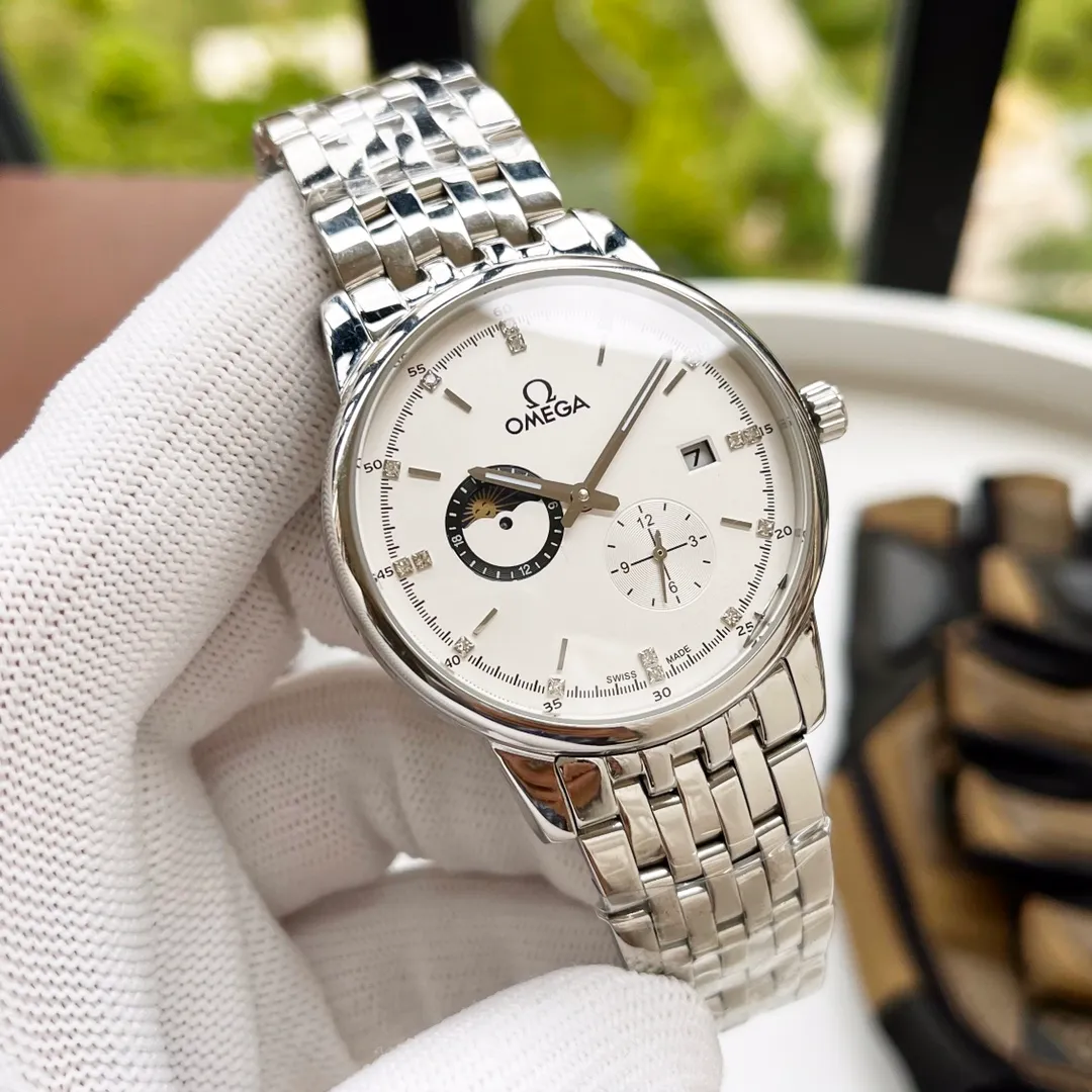 【High-end replica】💰1360! Omega's premium men's watch, with its four-hand moon-shaped design, is noble, gentlemanly, and of excellent quality. It is a hot seller all over the city. Using fully automatic imported Citizen 8215 mechanical movement, top-grade 316 stainless steel case/imported calfskin strap, scratch-resistant sapphire mirror, size 41*13