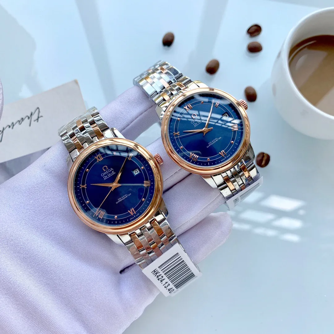 【Foreign Trade Import】💰1280 each! Omega-Diefei (sincere and elegant, noble hand in hand)🏆🏆[Latest style! ] Type: Exquisite couple watch 🔥🔥 Strap: Genuine cowhide & 316 stainless steel strap ⌚ Movement: Japanese mechanical movement (precise travel time) Material: Sapphire crystal mirror (scratch-resistant) Timeless 💕True love is priceless 💕Harmonious beauty is immortal 💕Witness the memory of love💕 Size: Male diameter 40mm, thickness 11mm, female diameter 31mm, thickness 10mm. Coming hand in hand! 🦋Welcome to reprint!