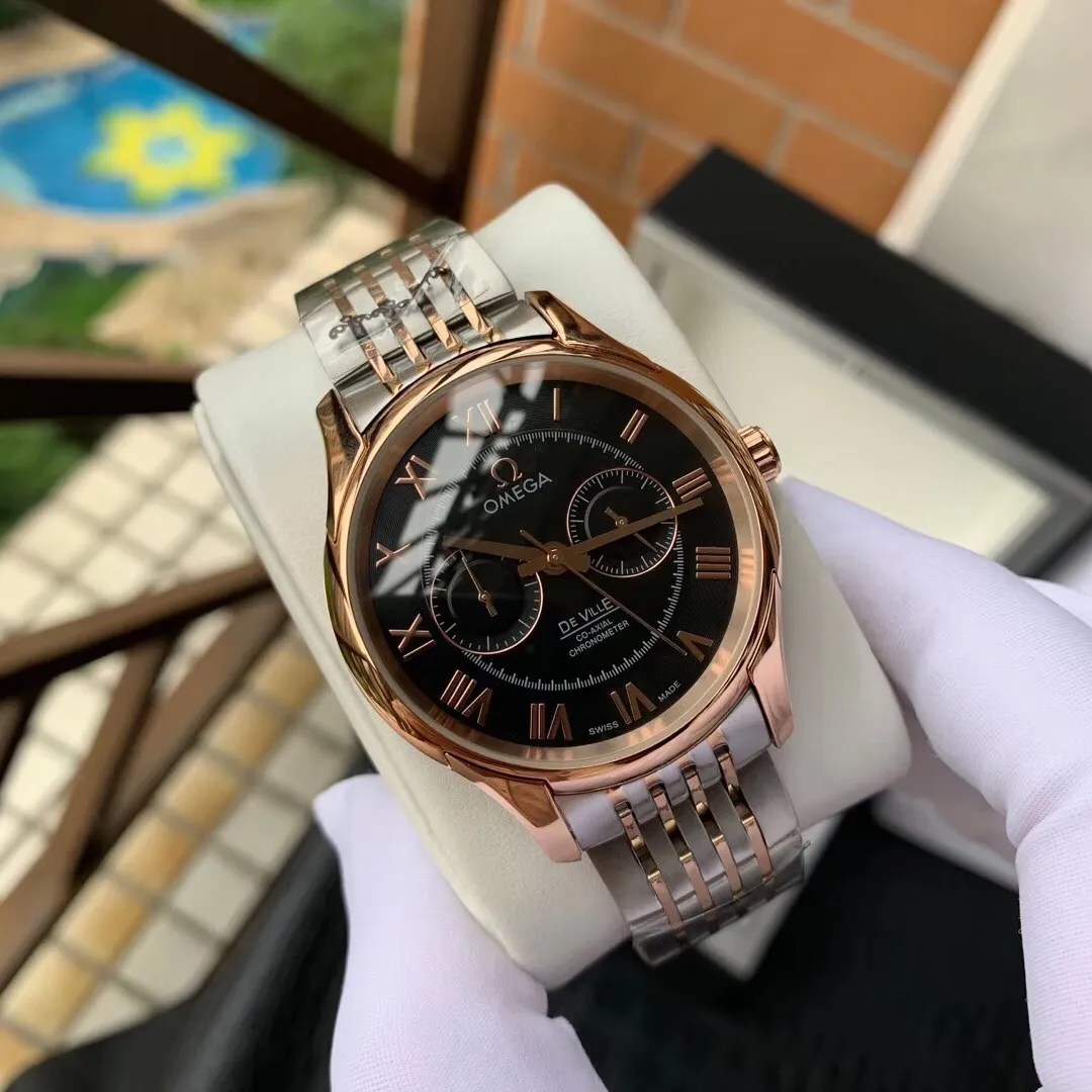 【Foreign trade import】💰1240! OMEGA-OMEGA‼ ️New five-hand split multi-function men's watch📰Fashionable and elegant, classic best-selling, fully automatic mechanical movement, 316L stainless steel case, leather strap and steel strap, mineral strengthened glass mirror, diameter: 40mm, thickness 10mm🔥Top product, high quality products constantly🔥