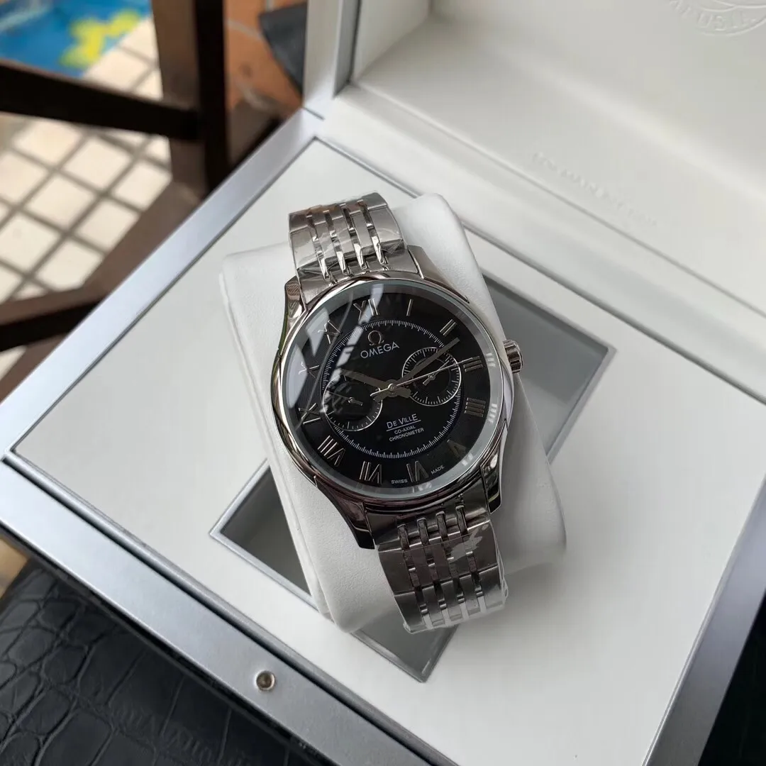 【Foreign trade import】💰1240! OMEGA-OMEGA‼ ️New five-hand split multi-function men's watch📰Fashionable and elegant, classic best-selling, fully automatic mechanical movement, 316L stainless steel case, leather strap and steel strap, mineral strengthened glass mirror, diameter: 40mm, thickness 10mm🔥Top product, high quality products constantly🔥