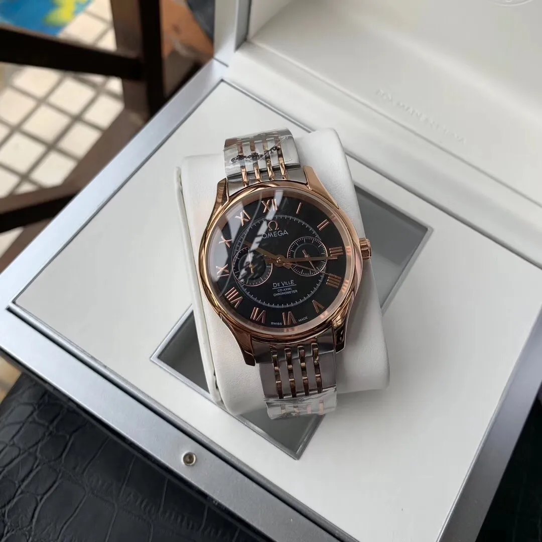 【Foreign trade import】💰1240! OMEGA-OMEGA‼ ️New five-hand split multi-function men's watch📰Fashionable and elegant, classic best-selling, fully automatic mechanical movement, 316L stainless steel case, leather strap and steel strap, mineral strengthened glass mirror, diameter: 40mm, thickness 10mm🔥Top product, high quality products constantly🔥