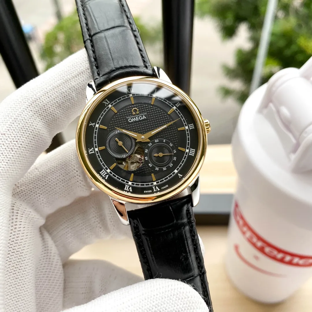 【Foreign trade import】💰1300! OMEGA's high-quality men's watches are noble, gentlemanly, fashionable and versatile, and are the latest hot models. Using fully automatic mechanical movement, 316 stainless steel material, imported genuine cowhide strap, mineral super mirror, size: diameter 41mm, thickness 12mm