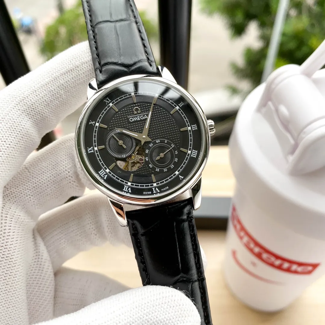 【Foreign trade import】💰1300! OMEGA's high-quality men's watches are noble, gentlemanly, fashionable and versatile, and are the latest hot models. Using fully automatic mechanical movement, 316 stainless steel material, imported genuine cowhide strap, mineral super mirror, size: diameter 41mm, thickness 12mm