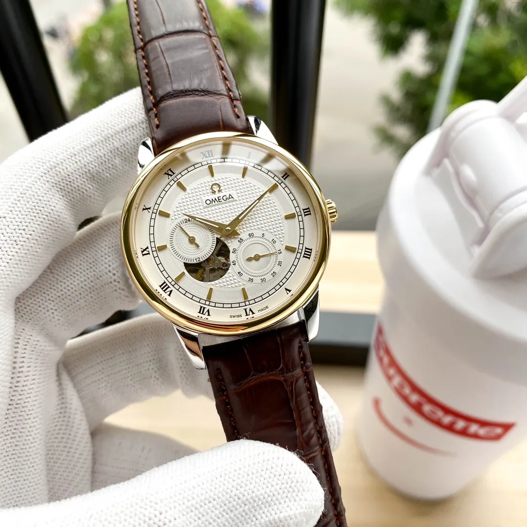 【Foreign trade import】💰1300! OMEGA's high-quality men's watches are noble, gentlemanly, fashionable and versatile, and are the latest hot models. Using fully automatic mechanical movement, 316 stainless steel material, imported genuine cowhide strap, mineral super mirror, size: diameter 41mm, thickness 12mm