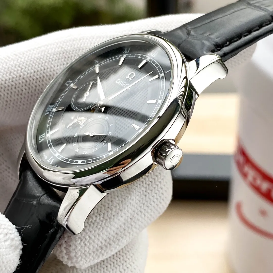 【Foreign trade import】💰1300! OMEGA's high-quality men's watches are noble, gentlemanly, fashionable and versatile, and are the latest hot models. Using fully automatic mechanical movement, 316 stainless steel material, imported genuine cowhide strap, mineral super mirror, size: diameter 41mm, thickness 12mm