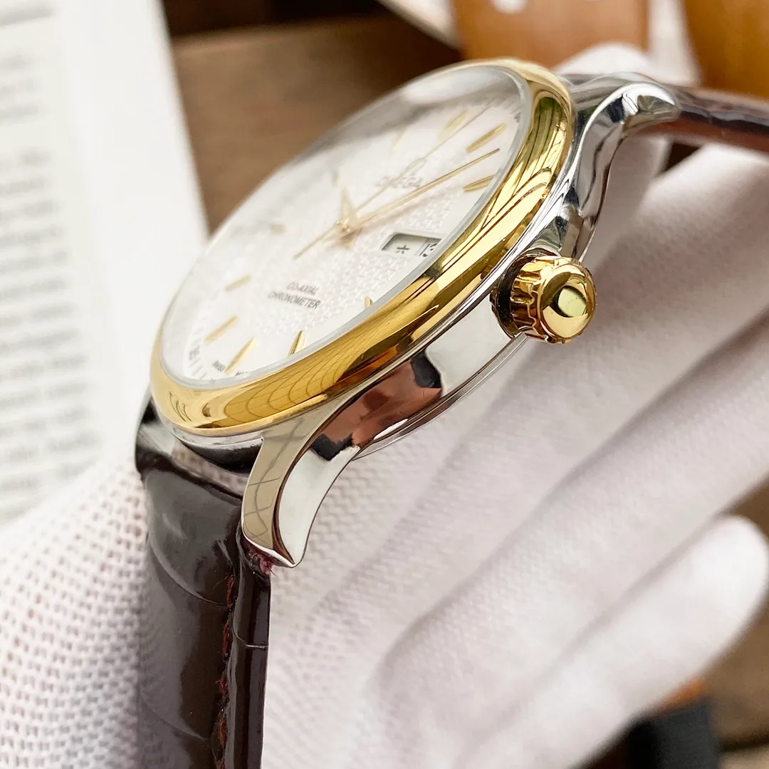 【Foreign Trade Import】💰1440! Omega's premium men's watch has a classic three-hand double calendar design, noble atmosphere, gentlemanly style, excellent quality, and is selling well all over the city. Using fully automatic mechanical movement, top-grade 316 stainless steel case, imported calfskin strap, mineral super mirror, size 40*13