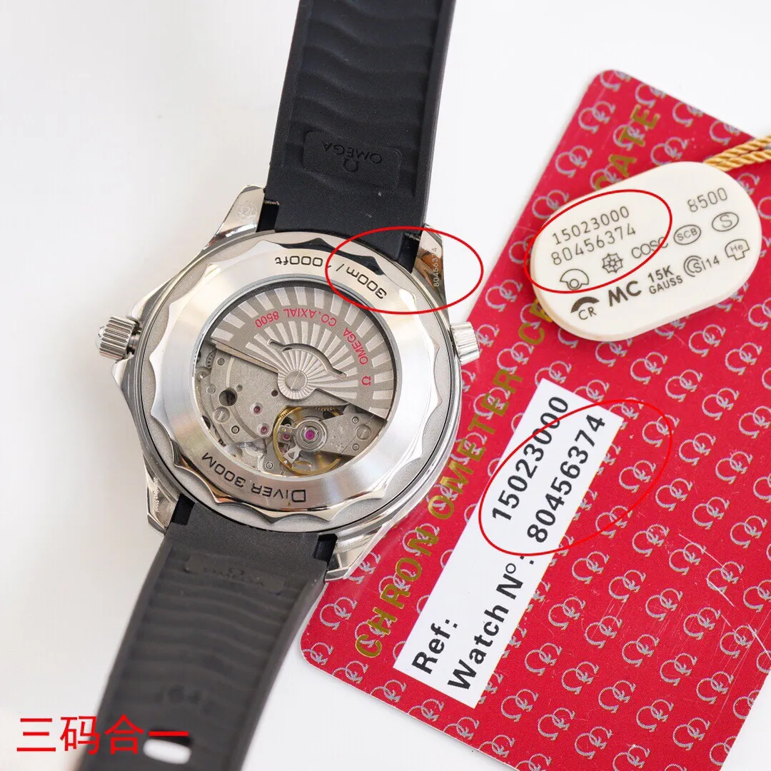 Brand new KKS factory three codes in one, unique packaging, exclusive coding, the steel strap is adjustable with a fine-tuning buckle, high-end quality, high profit, welcome to experience, 100% waterproof and swimmable. Hot model returns 🔥 Hot model returns 🔥 Hot model returns 🔥 KKS new products are launched Three codes in one, exclusive quality, exclusive packaging, always adhering to practical value, there is no best, only a better upgrade concept, pushing the entire series of Omega Seamaster watches to the top again! In 2020, the official highly recommended Seamaster series 300-meter diving watch has exclusive quality on the entire network. [Movement] Equipped with 💯 brand new Japanese original Citizen 8215 automatic mechanical movement, original see-through design, corrected movement 8500 restoration all-in-one machine, 0️⃣repair, accurate running time, strong practicality, 100% waterproof [Glass] Double-bright Sapphire shock-proof and scratch-proof glass Equipped with arched wear-resistant and scratch-resistant glass, it is three-level waterproof and can swim with confidence🏊, watch diameter 39.5/11mm [Case] Made of 316L stainless steel case, equipped with the only original ceramic one-way rotating chronograph ring in its class [Belt] The buckle is polished from 316L fine steel, imported Italian cowhide and imported frog glue to show the endless quality. It is equipped with the only original Omega stretch buckle in its class, which can be finely adjusted. It is the best value in its class. Please certify the exclusive KKS details. The KKS exclusive quality code is 80456374. Welcome to compare the quality.
