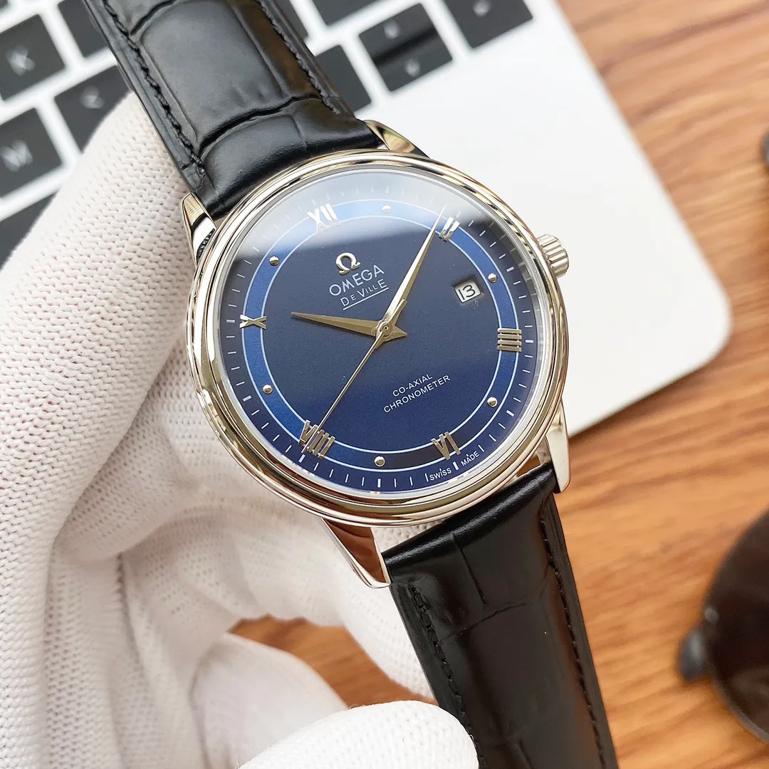 【High-end replica】💰960! Omega-OMEGA De Ville Series Type: [Cool] Men's Watch Case: 316 stainless steel (high quality workmanship) Strap: Imported calfskin/316 stainless steel (two options available) Movement: Imported Citizen 8215 fully automatic mechanical movement (stable travel time) Glass: High-grade sapphire mirror (anti-scratch) Size: diameter 40mm, thickness 12mm