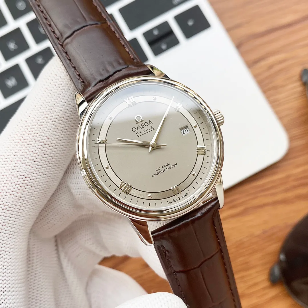 【High-end replica】💰960! Omega-OMEGA De Ville Series Type: [Cool] Men's Watch Case: 316 stainless steel (high quality workmanship) Strap: Imported calfskin/316 stainless steel (two options available) Movement: Imported Citizen 8215 fully automatic mechanical movement (stable travel time) Glass: High-grade sapphire mirror (anti-scratch) Size: diameter 40mm, thickness 12mm