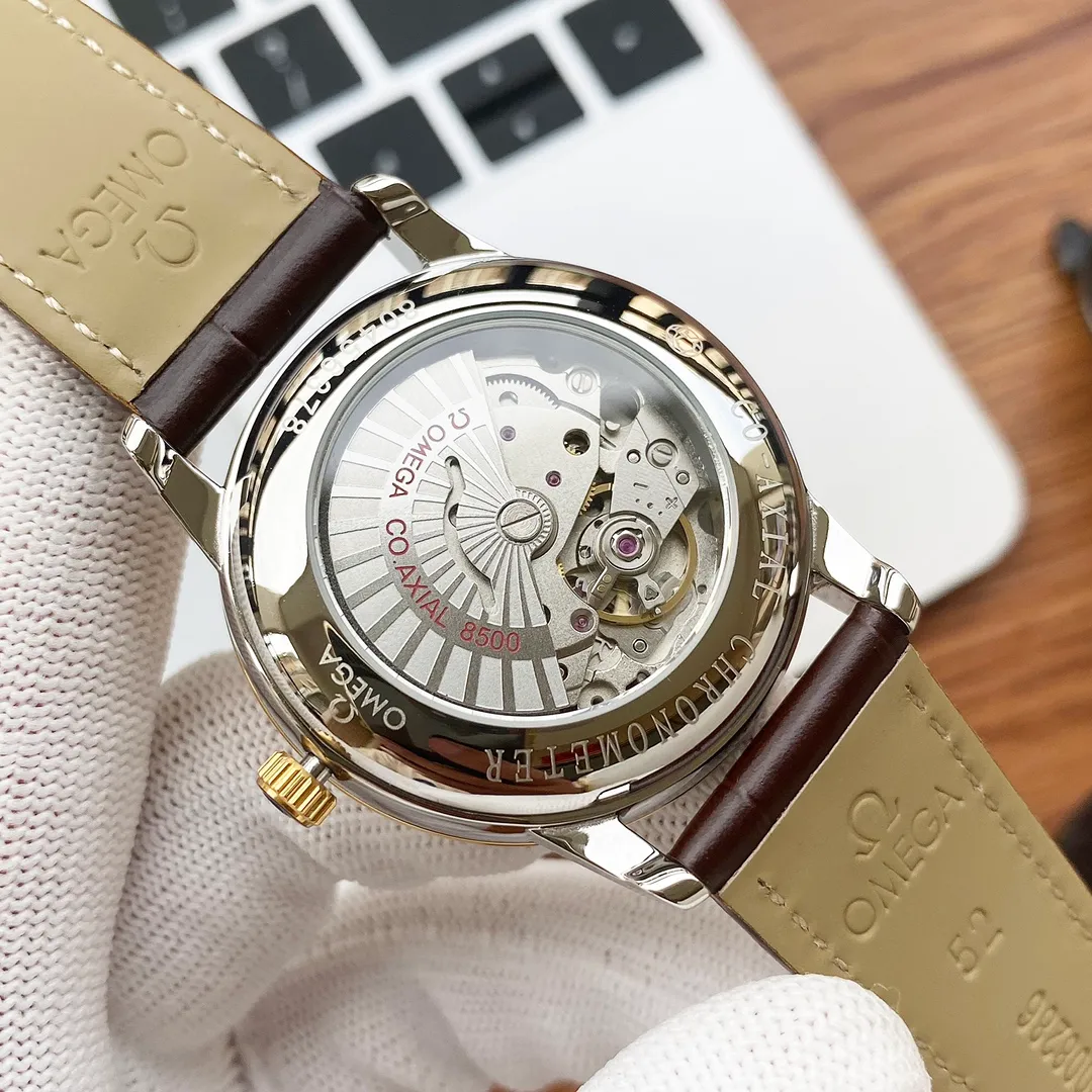 【High-end replica】💰960! Omega-OMEGA De Ville Series Type: [Cool] Men's Watch Case: 316 stainless steel (high quality workmanship) Strap: Imported calfskin/316 stainless steel (two options available) Movement: Imported Citizen 8215 fully automatic mechanical movement (stable travel time) Glass: High-grade sapphire mirror (anti-scratch) Size: diameter 40mm, thickness 12mm