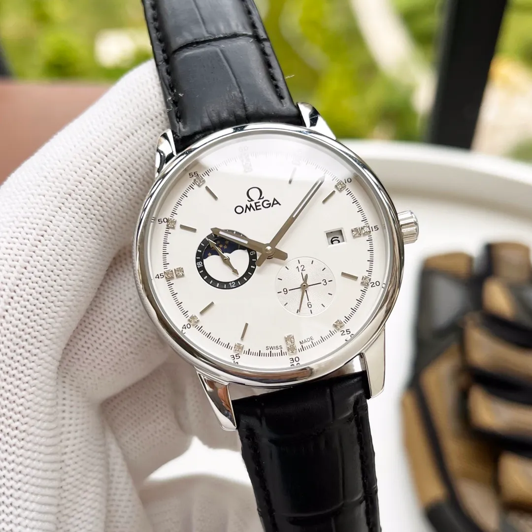 【High-end replica】💰1360! Omega's premium men's watch, with its four-hand moon-shaped design, is noble, gentlemanly, and of excellent quality. It is a hot seller all over the city. Using fully automatic imported Citizen 8215 mechanical movement, top-grade 316 stainless steel case/imported calfskin strap, scratch-resistant sapphire mirror, size 41*13