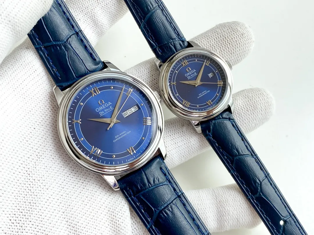 [High-end replica] 💰1720 each! Omega Die Fei series couple's Citizen mechanical watch pair. Men's original imported Japanese Citizen 8215 movement. Women's Citizen 6T51 movement. Fully automatic machinery (please look at the movement diagram) for accurate travel time. 316L stainless steel case (purely handmade) men's double calendar, women's single calendar. Size: 40mm for men, 30mm for women, 10.5mm thick 🔥Top product, high quality products constantly🔥