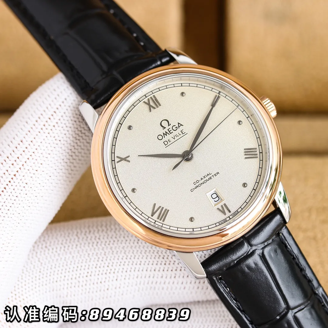【Customized all-in-one machine】💰1720! Omega-De Ville Series-Men's Watch! Genuine mold opening from V Factory in Taiwan, 👏The lettering is consistent with the original product and the sun pattern is used, and the curved glass is upgraded to high-definition arched double sapphire glass (clearer display, anti-scratch) 👏The back of the steel belt is also synchronized with the original laser product batch number! It took 9 months to make many corrections and upgrades to create a 1:1 shell model, striving for perfection! Diameter 39.5mm. 👏! The style adopts the original imported 9015 All-in-One® movement, which vibrates 28,800 times per hour, and has zero repair quality. ✅The style is matched with Italian cowhide to make the wrist more fit and comfortable. 🗣The strap body/buckle is engraved with the classic "OMEGA" logo, which is generous and classy. Real shot🔰Please pay attention to the details!
