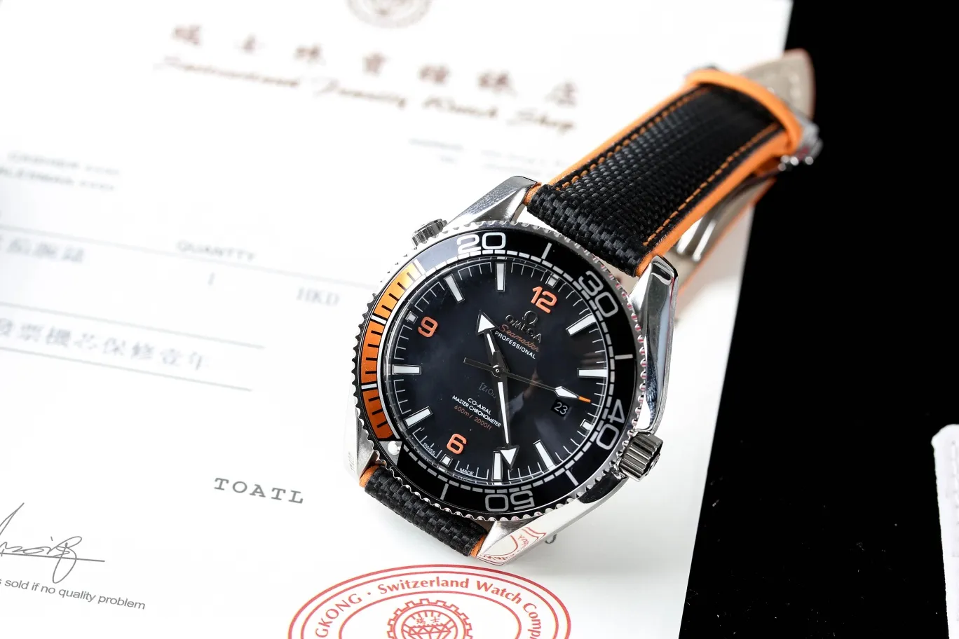 【Foreign trade import】💰1160! OMEGA - 🐻OMEGA Style: Seamaster Universe Ocean series replica one-to-one men's mechanical watch Size: 44mm13mm Movement: Fully automatic movement (GNT) Mirror: Blue light-coated glass Ring: Ceramic ring Material: 316 stainless steel case (Taiwan factory) Strap: Taiwan tape (surface canvas) Buckle: Original folding buckle (Please pay attention to the movement details and case details, which are not ordinary products in the market)