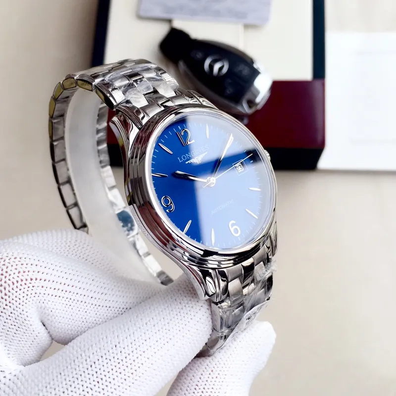 【Foreign trade import】💰1160! Longines-LONGINES🎉Flag Series Men's Watch Fully Automatic Mechanical Movement 316L Stainless Steel Case Mineral Super Strong Glass Mirror Imported Small Genuine Leather/Stainless Steel Strap Diameter 40mm Thickness 11mm This watch is not only suitable for young people who have just entered the workplace, but it is also a simple and elegant choice for long-term wear.