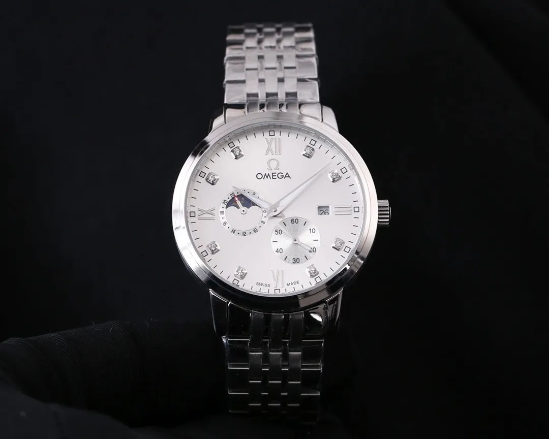 【Foreign trade import】💰1320! Omega (exquisite, wise work) values ​​quality Type: Exquisite men's watch (more excellent) Best design Strap: Genuine cowhide/316L stainless steel strap (more durable) Very popular Movement: Top mechanical movement (stable) Material: Mineral super strong mirror (wear-resistant) Real man's wise style Strong three-dimensional sense Special design Return with great reputation Size: 40mm diameter 12mm thick Smart launch! Welcome to reprint!