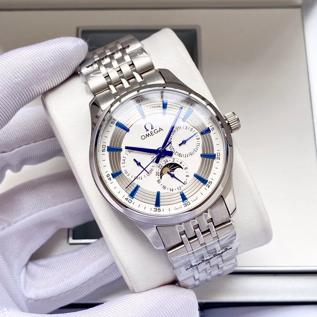 【High-end replica】💰1520! Omega-Omega men's watch equipped with imported fully automatic Citizen 8215 mechanical movement, wear-resistant and scratch-resistant sapphire mirror, 316L stainless steel case, stainless steel strap, fashionable design, business casual, size: diameter 40mm, thickness 12mm