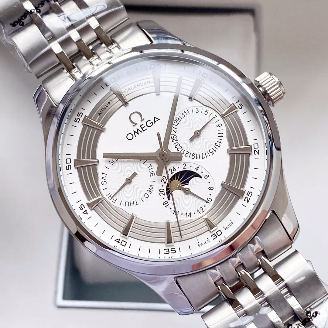 【High-end replica】💰1520! Omega-Omega men's watch equipped with imported fully automatic Citizen 8215 mechanical movement, wear-resistant and scratch-resistant sapphire mirror, 316L stainless steel case, stainless steel strap, fashionable design, business casual, size: diameter 40mm, thickness 12mm