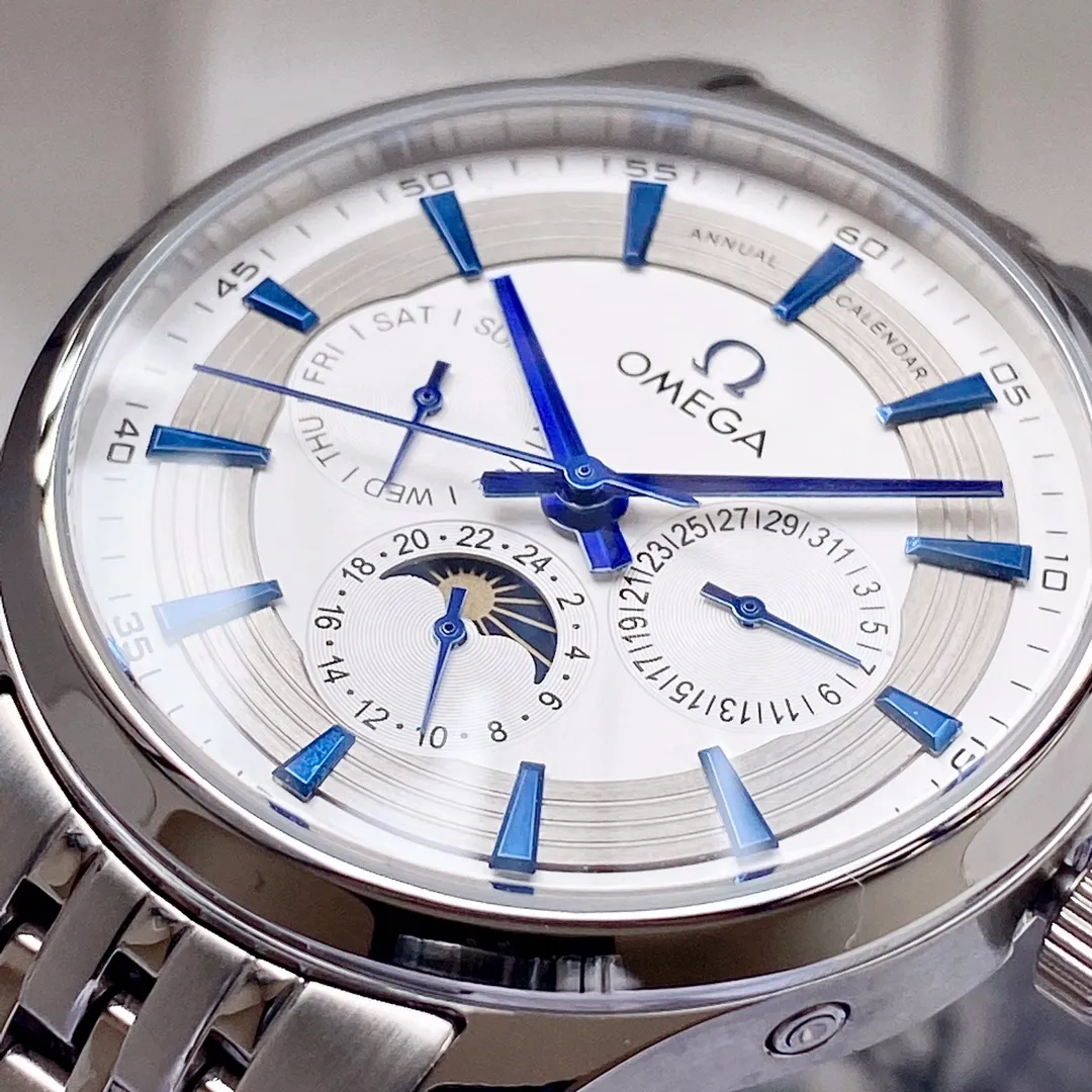 【High-end replica】💰1520! Omega-Omega men's watch equipped with imported fully automatic Citizen 8215 mechanical movement, wear-resistant and scratch-resistant sapphire mirror, 316L stainless steel case, stainless steel strap, fashionable design, business casual, size: diameter 40mm, thickness 12mm
