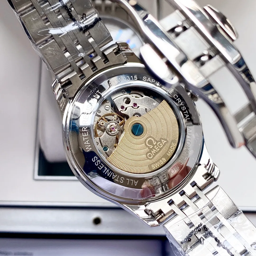 【High-end replica】💰1520! Omega-Omega men's watch equipped with imported fully automatic Citizen 8215 mechanical movement, wear-resistant and scratch-resistant sapphire mirror, 316L stainless steel case, stainless steel strap, fashionable design, business casual, size: diameter 40mm, thickness 12mm