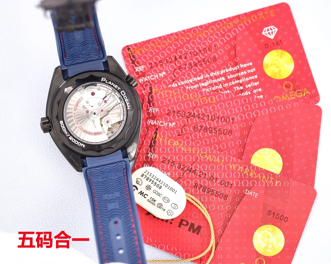 【Top replica】💰3300! Omega Planet Ocean 600 meters, the entire series of deep-sea black watches once again reach the top! Five codes in one, warranty card, diamond card, observatory certification card, hang tag, etc. Exclusive number 87895505, exclusive quality, exclusive packaging. In 2021, the official website strongly recommends the exclusive quality of the Seamaster series 600-meter diving watch [Model] 215.32.44.21.01.001 [Movement] Equipped with 8900/8906 automatic mechanical movement, original see-through design, revised movement, accurate running time, strong practicality, 100% waterproof [Glass] With arched wear-resistant glass, table diameter 45.5mm, thickness 15.5mm [Case] Made of 316L stainless steel, post-processed and polished, equipped with the only original ceramic ring in its class with an original one-way rotating timing ring. [Watch strap] Belt/tape/steel strap, buckle steel strap 316L fine steel brushed and polished, Italian imported cowhide with imported frog glue, steel strap with same-class original Omega stretch buckle, fine-adjustable buckle, same-class value, please certify the exclusive details, the exclusive quality code is 87895505 Authentic copy-Reprint🔥Top product, high quality products constantly🔥