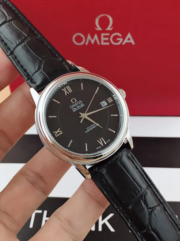 [Foreign Trade Import] 💰870 Omega men's automatic mechanical watch has a simple dial design, which is stable and fashionable. Automatic mechanical movement, stable quality and reliable travel time. Calfskin strap with classic pin buckle, wear-resistant and durable.