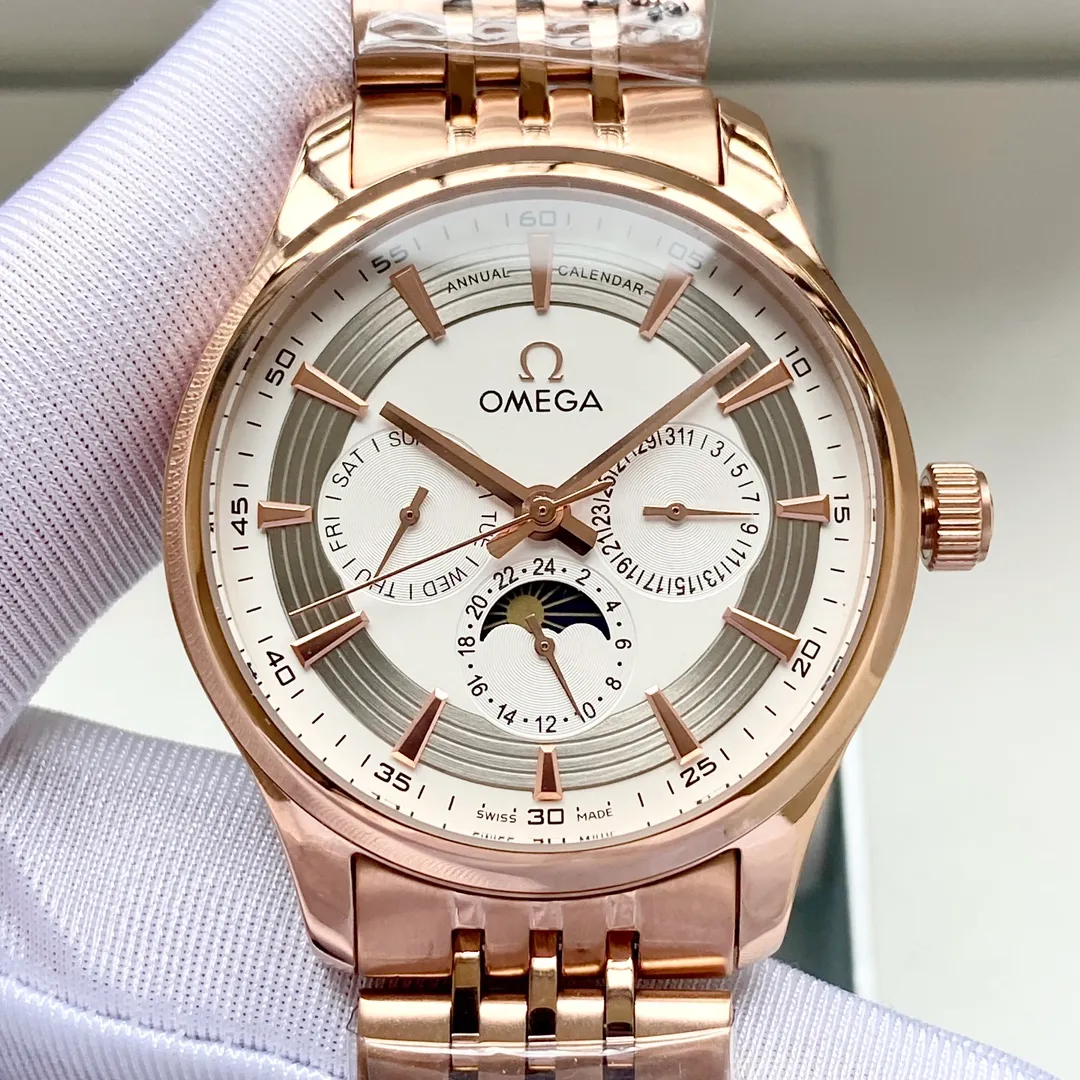 【High-end replica】💰1520! Omega-Omega men's watch equipped with imported fully automatic Citizen 8215 mechanical movement, wear-resistant and scratch-resistant sapphire mirror, 316L stainless steel case, stainless steel strap, fashionable design, business casual, size: diameter 40mm, thickness 12mm