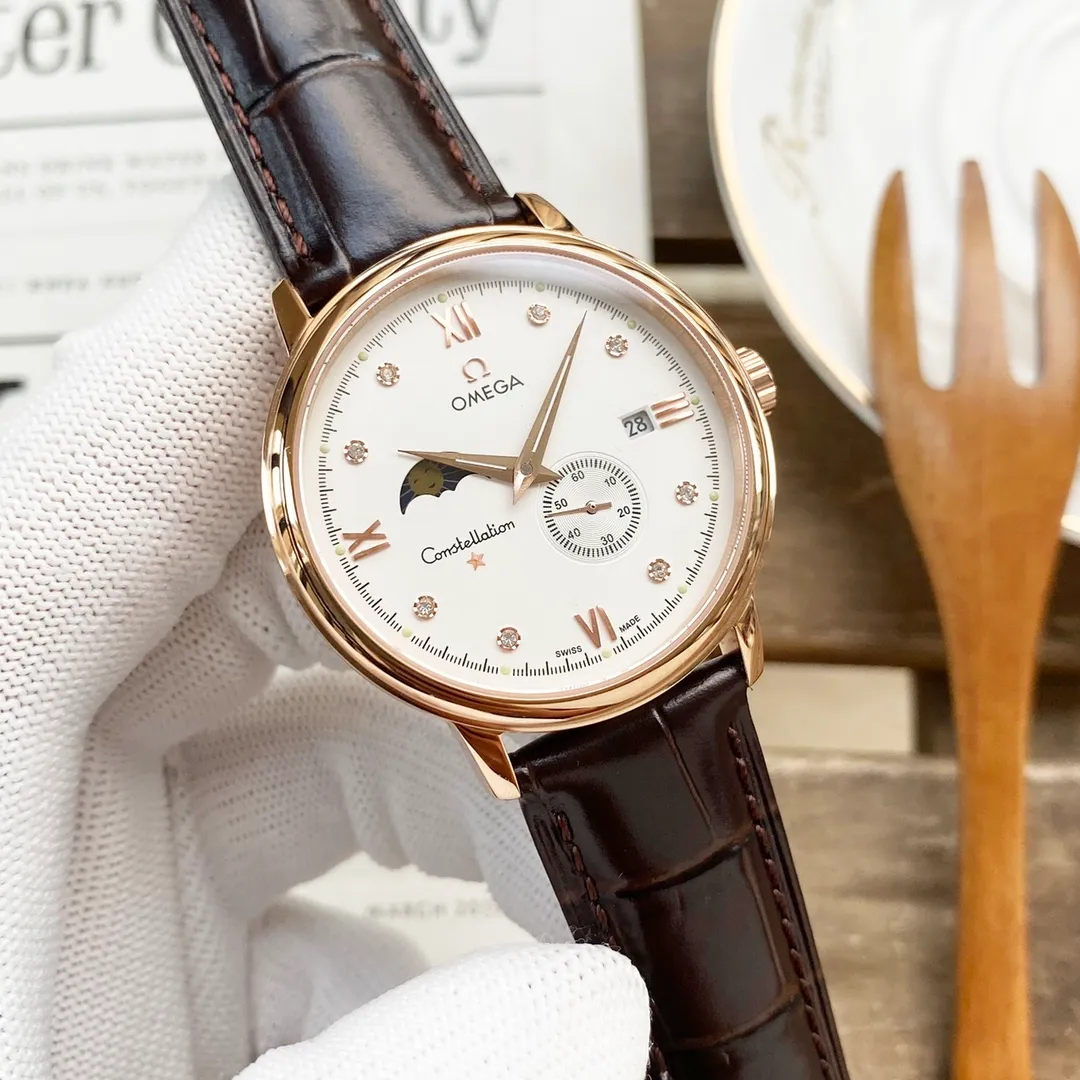【Top replica】💰3300! The 2022 Omega Diefei series men's watches are coming [Heyha][Heyha], with unique 9⃣️ digits for the day and 🈷️ star function, 4⃣️ digits for independent small seconds, equipped with the original imported cal.8219 fully automatic mechanical movement, zero-repair and accurate travel time, made of 316 top-grade pure stainless steel, and cut-resistant sapphire glass mirror! Imported Italian 🇮🇹 cowhide, deeply waterproof 🏊40mm in diameter. Stylish and elegant, absolutely exquisite, [strong] Wearing it will add a noble temperament invisibly. It is the first choice for successful people and is worth owning. [Celebrate][Celebrate] Welcome to buy [Turn around][Turn around]