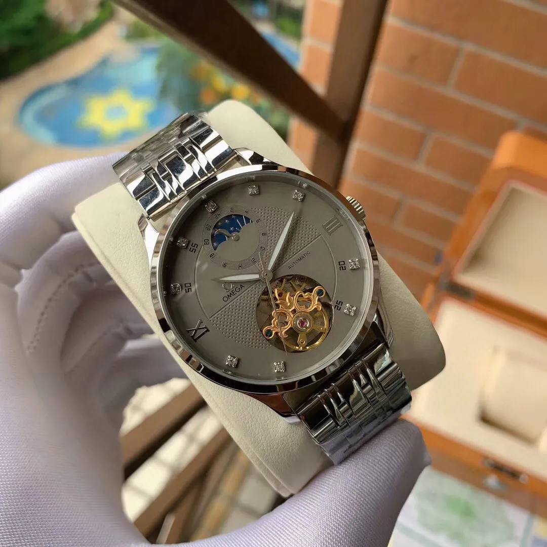 【Foreign trade import】💰1240! OMEGA-OMEGA‼ ️Boutique men's watch🌹🌹🌹Unique nine-digit hollow design, exquisite craftsmanship, originality, noble atmosphere, gentleman style. Adopting fully automatic mechanical movement, top-grade 316 stainless steel case and strap, super mineral mirror, size 42mm🔥The top products are constantly produced🔥