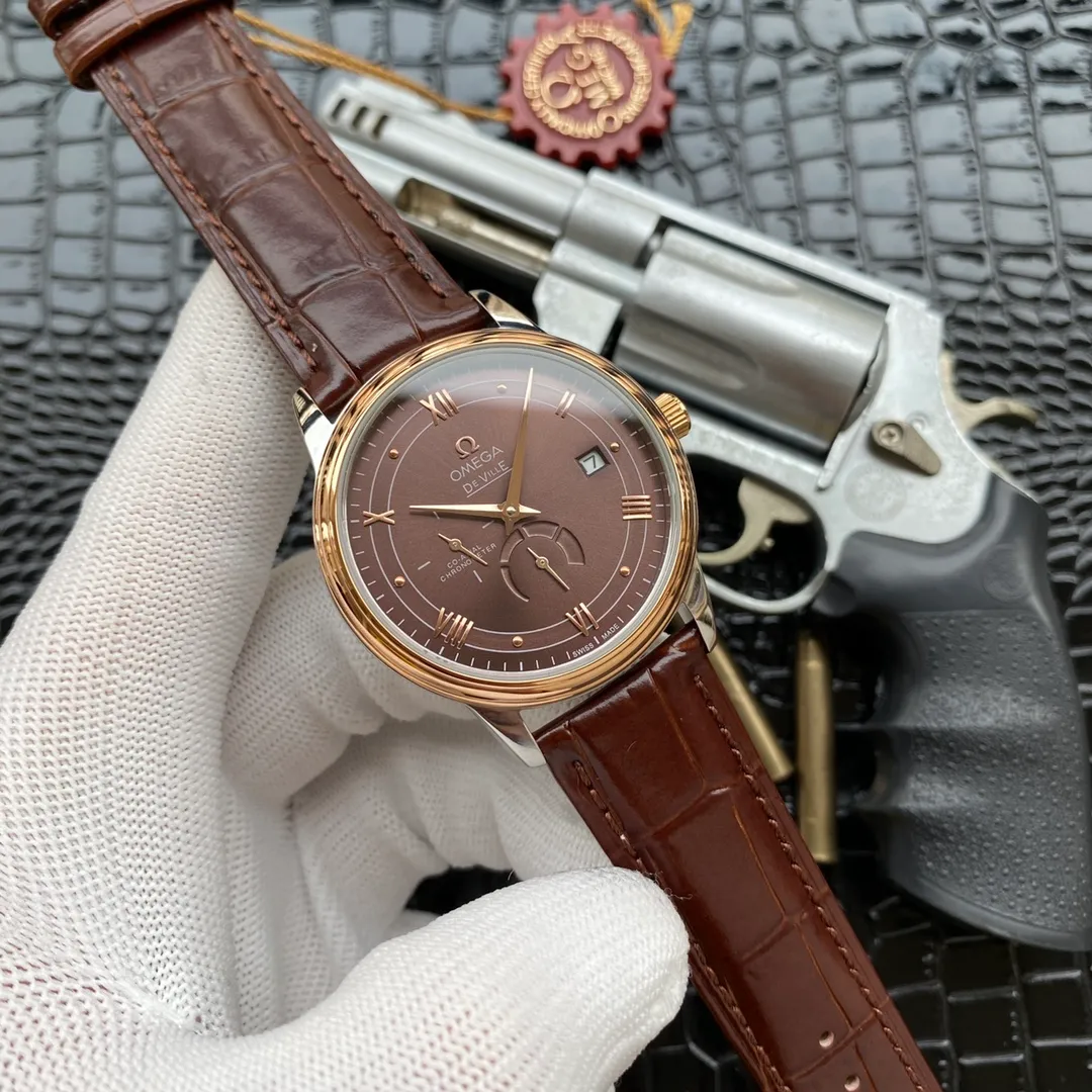 【High-end replica】💰1160! Omega 4-pin fine men's mechanical watch✨ Strap: 💝Italian calfskin/316L stainless steel Movement: Imported Citizen 8215 mechanical movement Mirror: Sapphire mirror Size: 40mm diameter, 12mm thick 🎉🎉🎉Welcome to forward