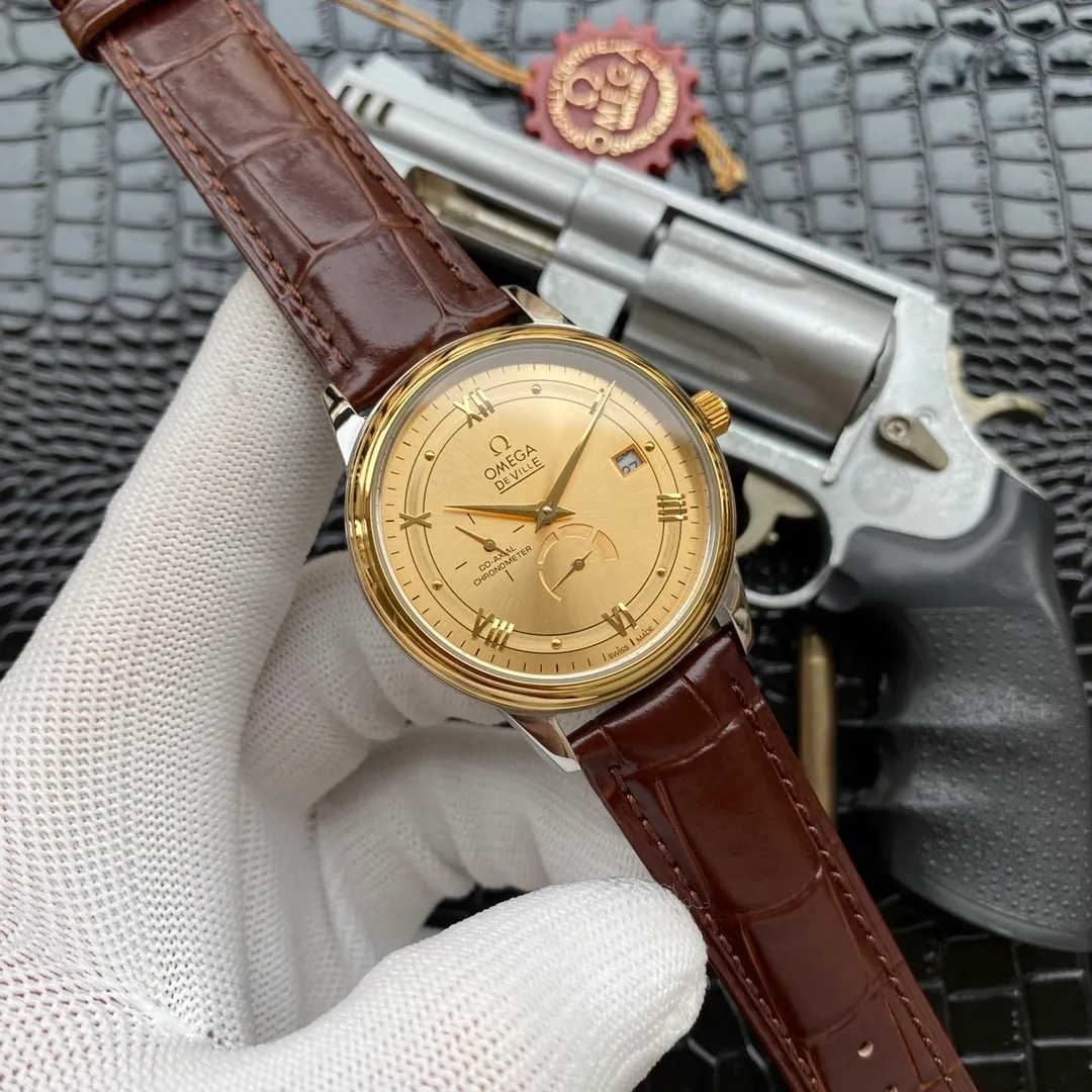 【High-end replica】💰1160! Omega 4-pin fine men's mechanical watch✨ Strap: 💝Italian calfskin/316L stainless steel Movement: Imported Citizen 8215 mechanical movement Mirror: Sapphire mirror Size: 40mm diameter, 12mm thick 🎉🎉🎉Welcome to forward