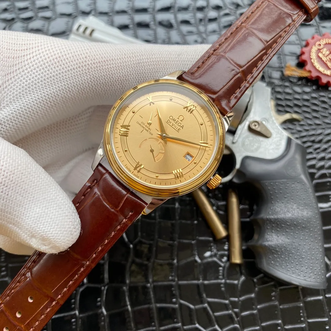 【High-end replica】💰1160! Omega 4-pin fine men's mechanical watch✨ Strap: 💝Italian calfskin/316L stainless steel Movement: Imported Citizen 8215 mechanical movement Mirror: Sapphire mirror Size: 40mm diameter, 12mm thick 🎉🎉🎉Welcome to forward