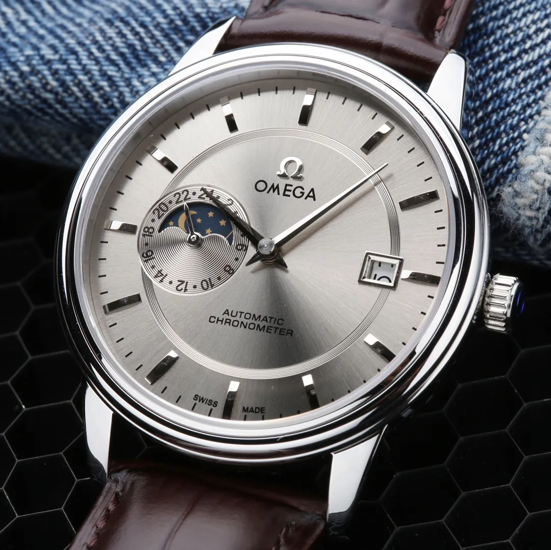 【High-end replica】💰1360! OMEGA - OMEGA fashionable men's watch, fully automatic machine (imported Citizen movement), stainless steel case, imported cowhide strap (more comfortable to wear), sapphire glass mirror, size 39/12mm. (Focus on original new machines) Focus is an attitude...!