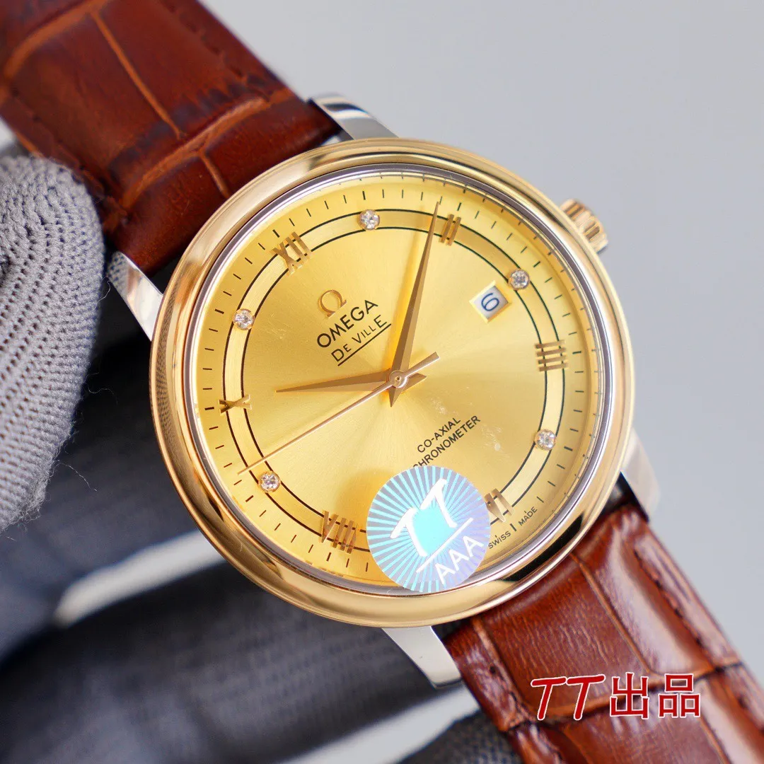 【High-end replica】💰1160! 【Customized all-in-one machine】💰1720! The first thing that comes to mind for the Omega De Ville series is its dignified, elegant, simple, simple, and unobtrusive appearance. Although simple, it is very delicate. The watches in this series are worn with a steady, cautious and steady character. Configuration parameters: Brand: Omega Series: Diefei series Movement: Imported Citizen 9015 all-in-one movement (upgraded version) Each movement undergoes strict QC calibration before shipment. Very strict, zero repairs. Design service life: 10 years. Case material: 316L stainless steel, CNC numerical control engraving, ultra-precision, waterproof depth 100 meters🏊‍♀🏊🏊 Lettering: The latest version of the disc flying track lettering, the word nails are butt welded and inlaid with the same process as the genuine ones (the first in the industry) Table diameter: 39.5*9.7mm (the only one on the market that is consistent with the genuine ones) Product grade: Super A Glass: Imported sapphire glass (0 difference in exposure and transparency compared with the original) Belt: Genuine American alligator leather strap (black/brown) Steel strap: 316L steel professionally polished by top masters /Gloss/Smoothness/Comfort/The same quality as genuine ones. Buttons: Original easy-to-tie pin buckles. Steel buckles: Original mold opening. Same craftsmanship. Same functions. "Manually extendable buckle"