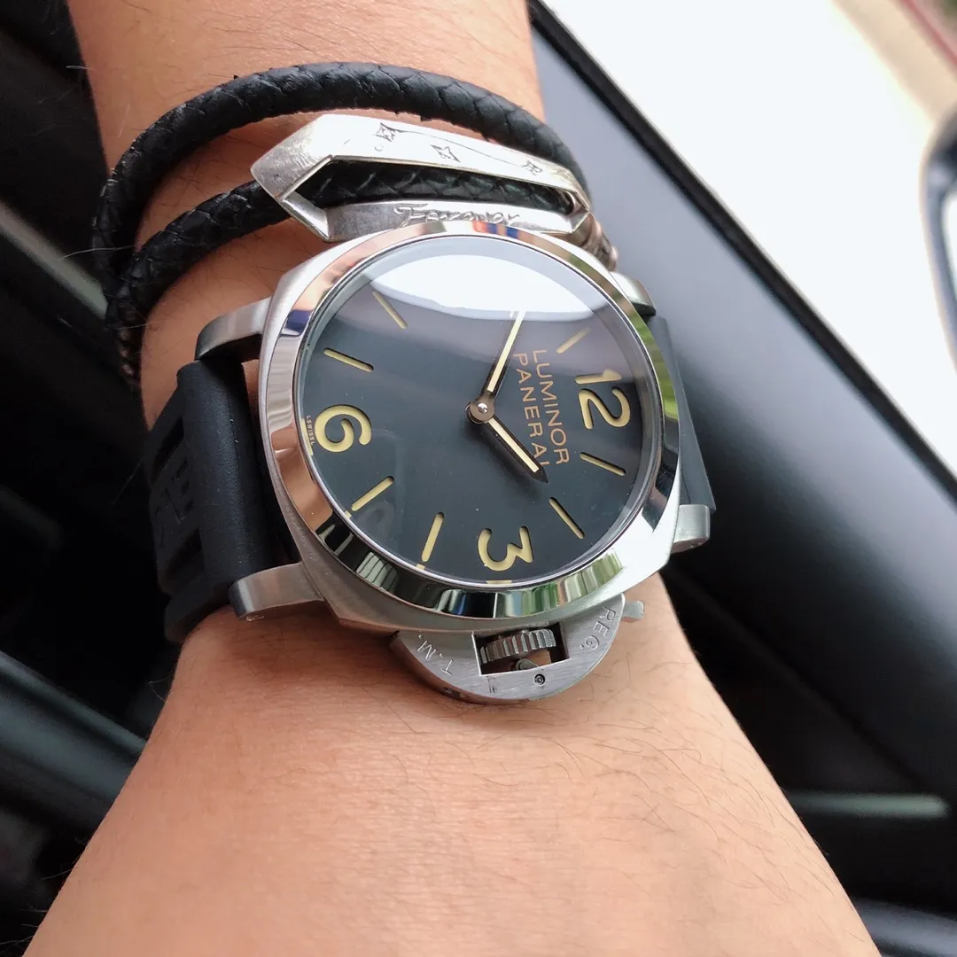 【High-end replica】💰1300! Panerai PAM00372 LUMINOR 1950 style fully automatic imported Citizen 8215 movement, 47 mm, men's material: stainless steel Movement manufacturer: Panerai movement Thickness: 5.3 mm Balance wheel: Glucydur® balance wheel Vibration frequency: 21600 oscillations per hour 🎮 Shock absorber: Incabloc shock absorber Number of gems: 21 Number of parts: 160
