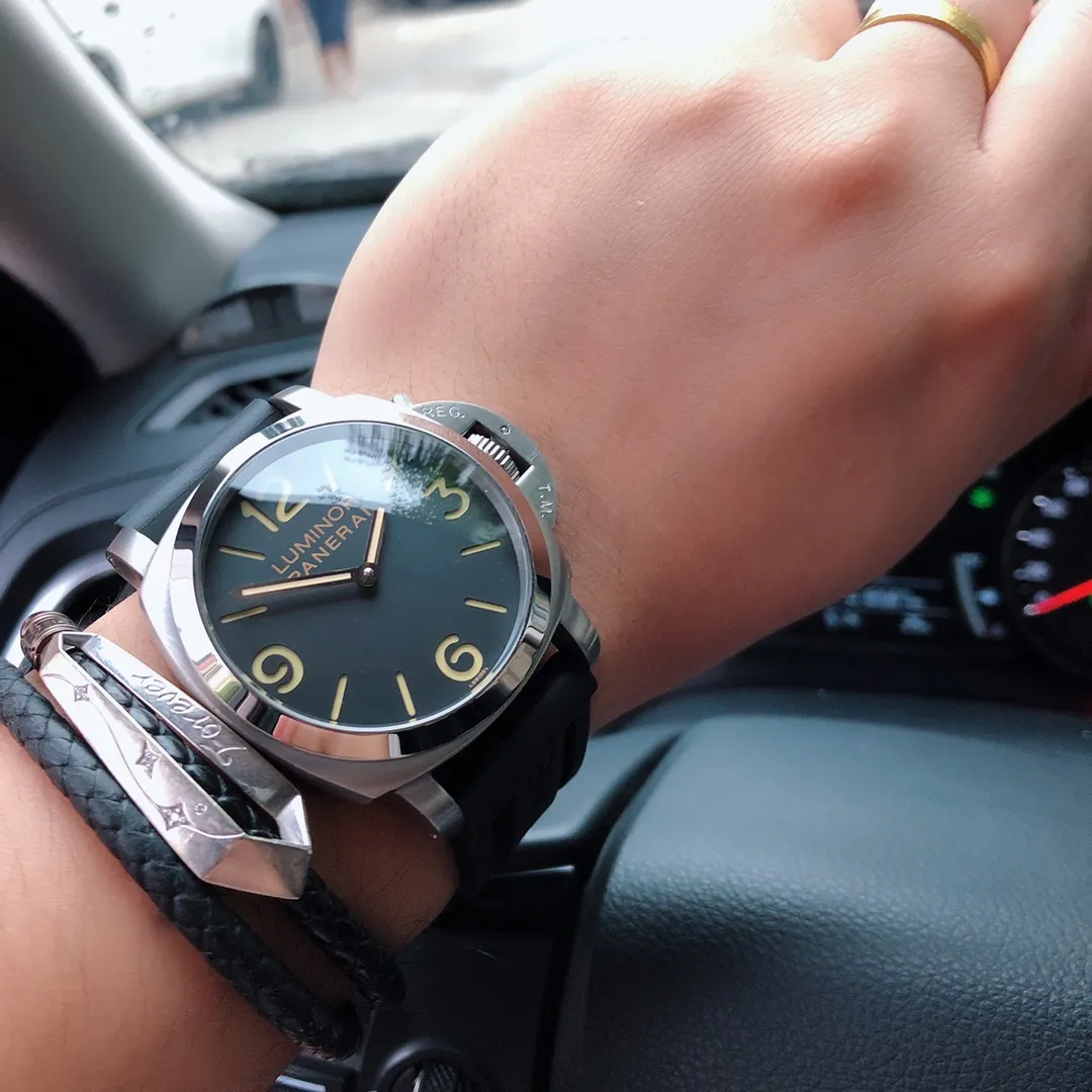 【High-end replica】💰1300! Panerai PAM00372 LUMINOR 1950 style fully automatic imported Citizen 8215 movement, 47 mm, men's material: stainless steel Movement manufacturer: Panerai movement Thickness: 5.3 mm Balance wheel: Glucydur® balance wheel Vibration frequency: 21600 oscillations per hour 🎮 Shock absorber: Incabloc shock absorber Number of gems: 21 Number of parts: 160