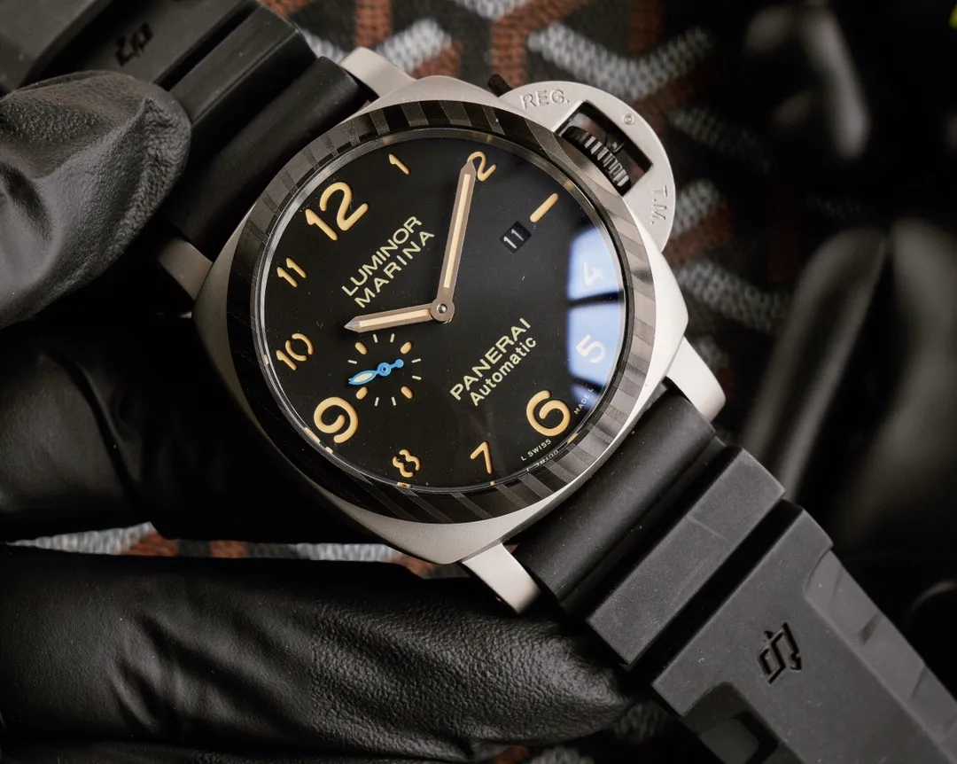 【Customized all-in-one machine】💰1920! Panerai PANERAI curved coated glass 44mm*16mm stainless steel strap fully automatic machine a watch from a tough guy