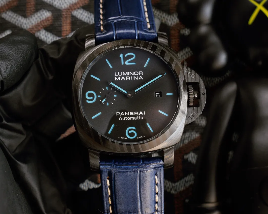 【High-end replica】💰1720! Panerai PANERAI curved coated glass 44mm*16mm first layer cowhide strap with original pin buckle fully automatic machine a watch from a tough guy