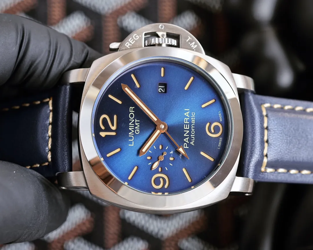 【High-end replica】💰1440! Panerai PANERAI curved coated glass 44mm*16mm first layer cowhide strap with original pin buckle fully automatic machine a watch from a tough guy