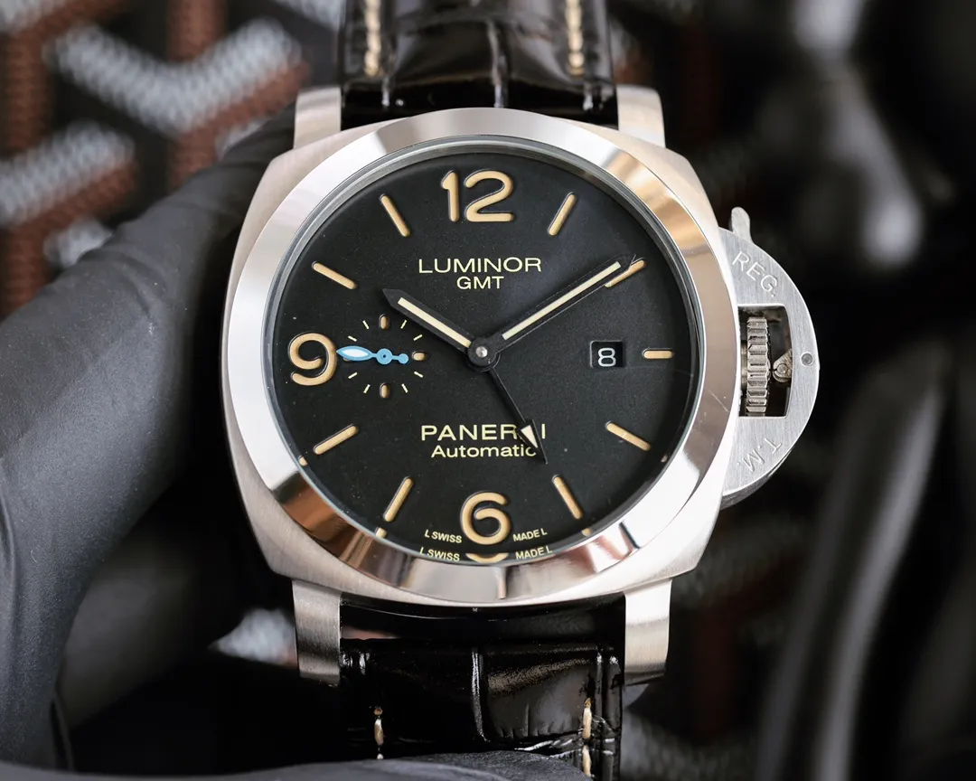【High-end replica】💰1440! Panerai PANERAI curved coated glass 44mm*16mm first layer cowhide strap with original pin buckle fully automatic machine a watch from a tough guy
