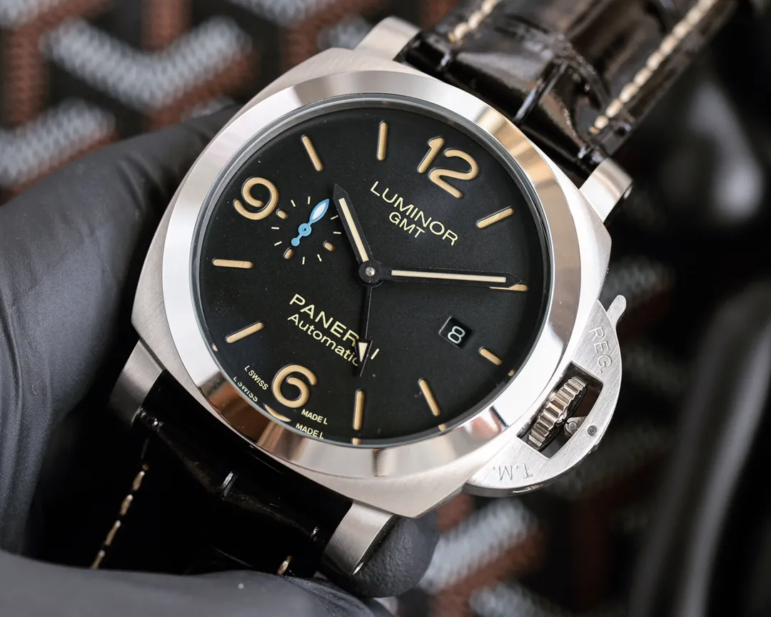 【High-end replica】💰1440! Panerai PANERAI curved coated glass 44mm*16mm first layer cowhide strap with original pin buckle fully automatic machine a watch from a tough guy