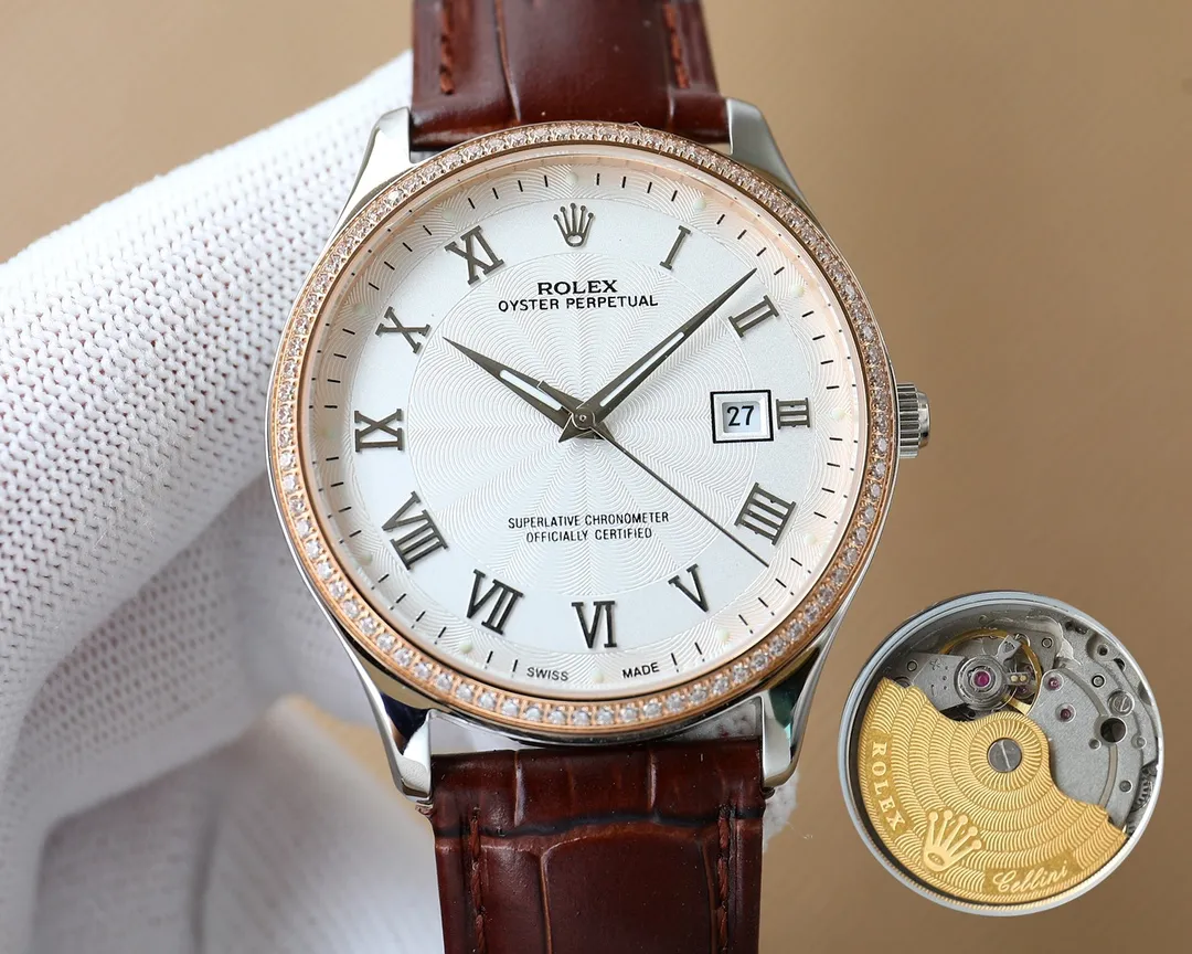 【Customized all-in-one machine】💰1720! Rolex's fine men's watches, classic three-hand design, noble atmosphere, gentlemanly style, excellent quality, are selling well all over the city. Using imported 9015 movement (zero repair), top-grade 316 fine steel case, imported calfskin strap, mineral super mirror, size 40*10.3mm🔥Top product, high quality products constantly🔥