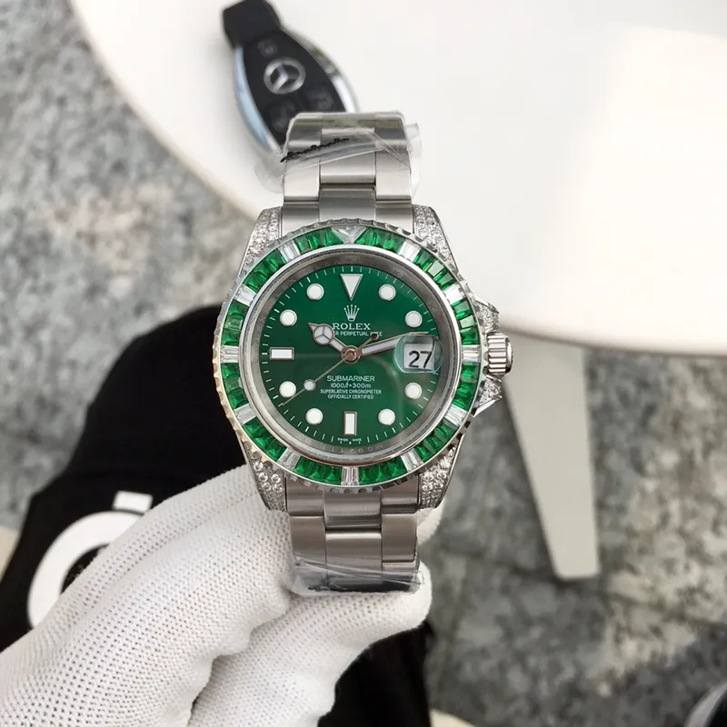 【High-end replica】💰1240! Rolex-ROLEX🎉Submariner Submariner Colored Diamond Series Men's Watch Fully Automatic Mechanical Movement 316L Stainless Steel Case Mineral Super Strong Glass Mirror Stainless Steel Strap Straight 40mm Thick 12mm