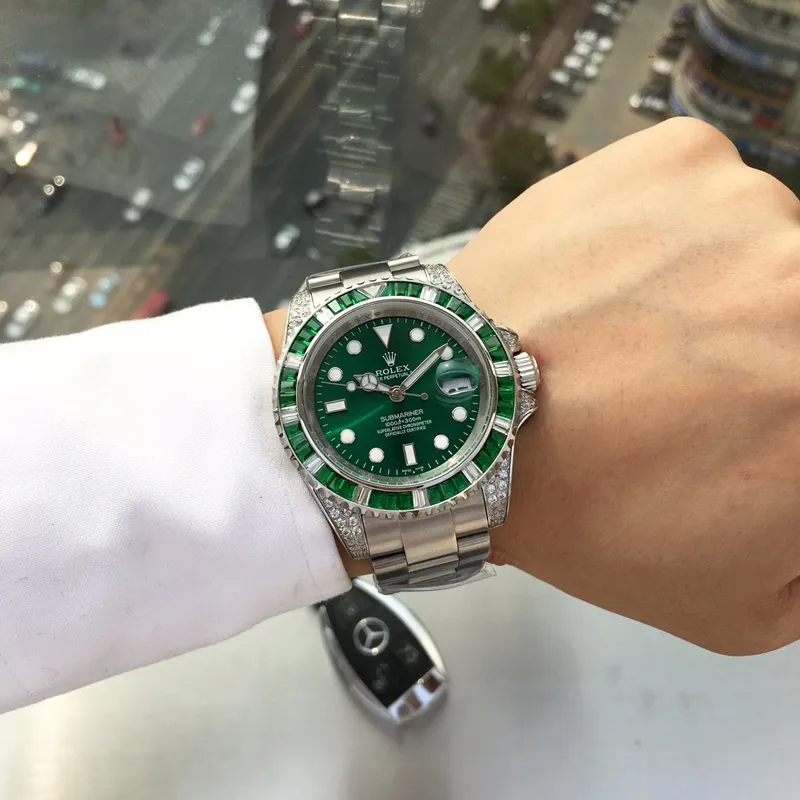 【High-end replica】💰1240! Rolex-ROLEX🎉Submariner Submariner Colored Diamond Series Men's Watch Fully Automatic Mechanical Movement 316L Stainless Steel Case Mineral Super Strong Glass Mirror Stainless Steel Strap Straight 40mm Thick 12mm
