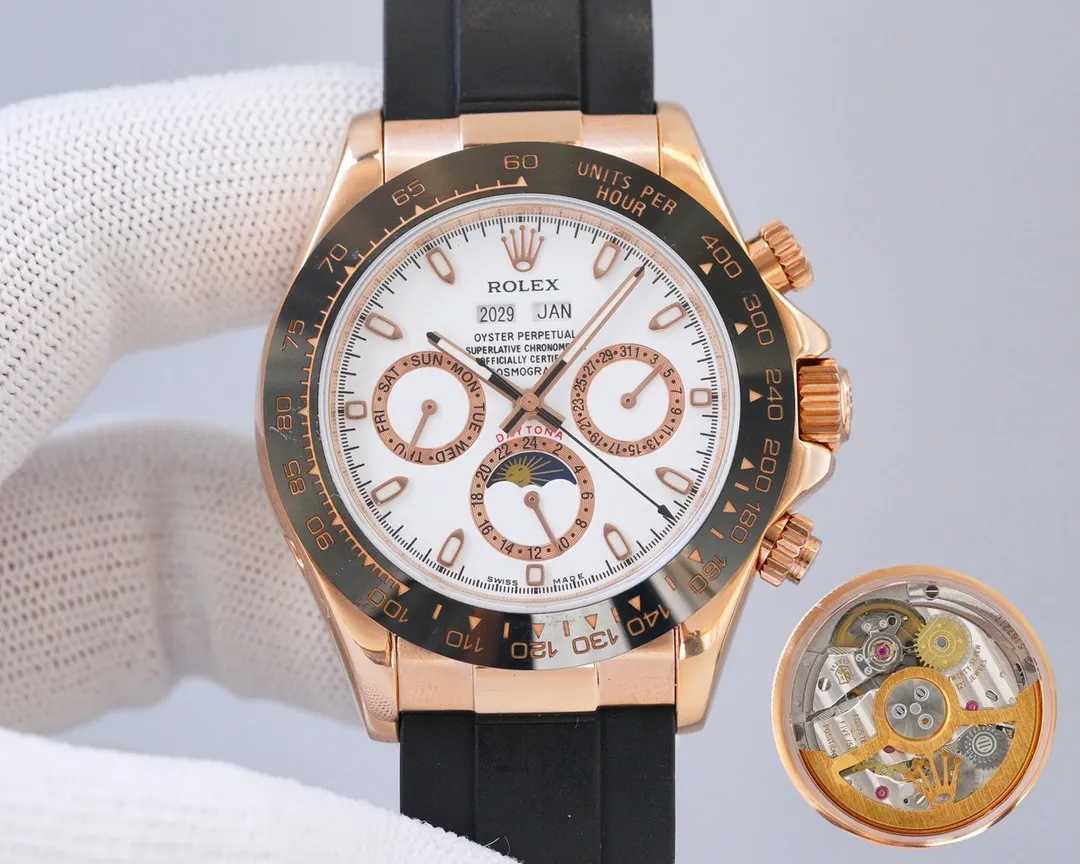【Top replica】💰3900! Recommended new models ✨✨ROLEX 🌟Cosmograph Daytona 🌟 Known for its precision and excellent quality, regaining the classics will give you a different feeling ⚡Perfectly equipped with the original Cal.1141QP self-winding multi-functional mechanical movement, (year display, month display, week display, 24-hour display, date display and other functions) is more stable than the 7750 movement, 100% Swiss quality ⚡ Sapphire crystal glass mirror Ultra-thin 316L stainless steel case Deep waterproof Size 40×10 Combines European design style and Swiss expertise It has become a mid-to-high-end watch in the field of sports and leisure. It is a boutique that tasteful people are eager to collect🔥Top-level products. The best products are constantly coming🔥