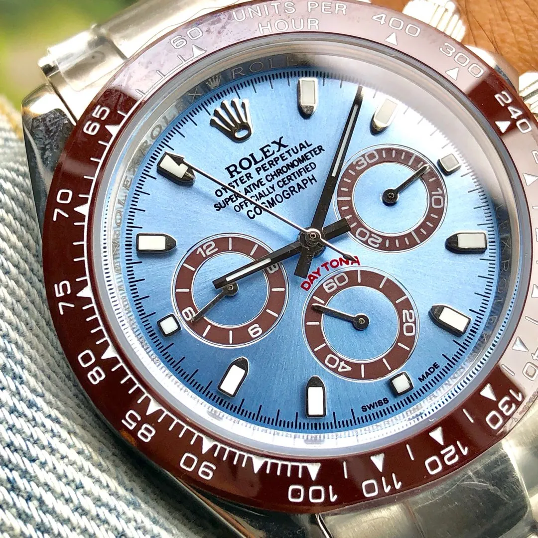 【High-end replica】💰1160! 【Customized all-in-one machine】💰1720! 🇨🇳🌈Rolex Green Dial 🌈Cosmograph-Daytona Series Gold Ludi Extreme details Strict requirements to create high-quality products [High-quality Swiss case cover]👨Always pursue fine workmanship Ceramic ring scale will never fade Different from ordinary cases in the market Wei Qiao has been committed to creating high-quality workmanship watches🔥Multi-color matching, equipped with fully automatic mechanical movement Size 43mm sapphire mirror Stainless steel brushed strap original safety buckle