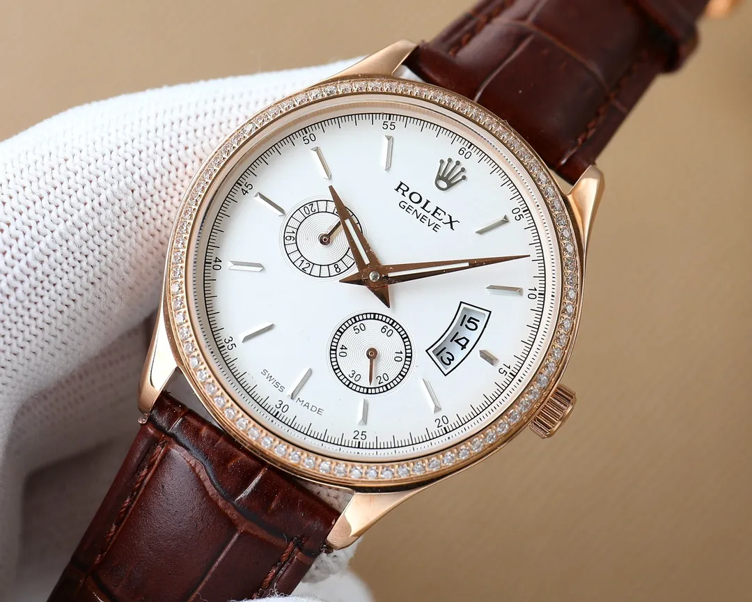 【Customized all-in-one machine】💰1720! Rolex's fine men's watches, classic three-hand design, noble atmosphere, gentlemanly style, excellent quality, are selling well all over the city. Using imported 9015 movement (zero repair), top-grade 316 fine steel case, imported calfskin strap, mineral super mirror, size 40*10.3mm🔥Top product, high quality products constantly🔥